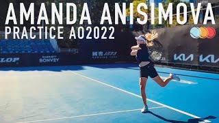 Amanda Anisimova  Court Level Practice [upl. by Evelina]