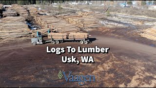 Logs to Lumber Part Two  An aerial journey through the sawmill  Usk WA [upl. by Jerri122]