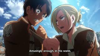 Annie vs Eren hand to hand combat Attack on Titan [upl. by Ritchie]