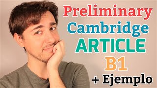 Cómo escribir un ARTICLE  ARTÍCULO  Writing Cambridge B1 Preliminary PET [upl. by Ramak]