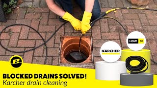 How to Unblock a Drain Karcher Drain Cleaning Kit Accessory [upl. by Acire323]