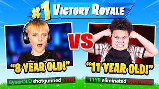 8 YEAR OLD vs 11 YEAR OLD Fortnite 1v1 [upl. by Thorbert847]