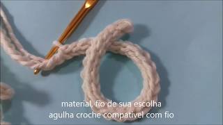 CORDÃO CROCHÊ PARA BOLSAS TUTORIAL Marly Thibes [upl. by Perot]