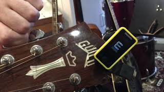 AMP acoustic tuning using a D’Addario Clipon Tuner [upl. by Nishom]