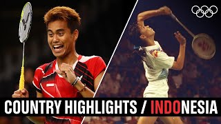 Indonesias 🇮🇩BEST 🏸moments at the Olympics [upl. by Ajim]