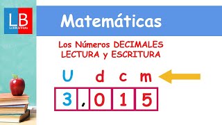 Los Números DECIMALES LECTURA y ESCRITURA ✔👩‍🏫 PRIMARIA [upl. by Rayner839]