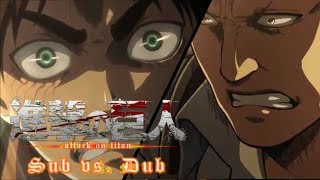 Eren and Reiner arguing  Sub vs Dub [upl. by Aikemet]