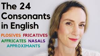 The 24 Consonant Sounds in English  English Phonology [upl. by Aynatal951]