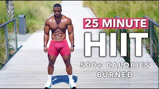 NO EQUIPMENT FULL BODY HIIT 25 MINUTES  BURN UP TO 500 CALORIES [upl. by Natye797]