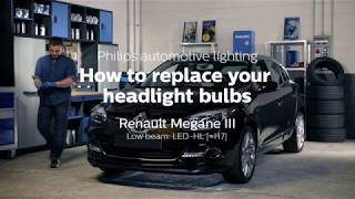 How to replace Renault Megane III headlight bulbs [upl. by Stearne]