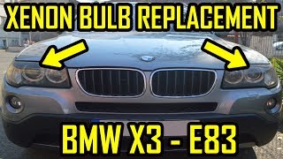 BMW X3 E83 Xenon Bulb HID Replacement [upl. by Mattah]