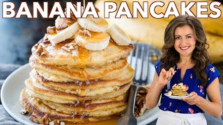 The Best BANANA PANCAKES Recipe [upl. by Noonan]