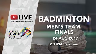 Badminton 🏸 Mens Team finals Indonesia 🇮🇩 vs Malaysia 🇲🇾  29th SEA Games 2017 [upl. by Eulalia125]