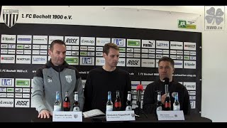 Pressekonferenz 1 FC Bocholt  RWO [upl. by Dahraf739]