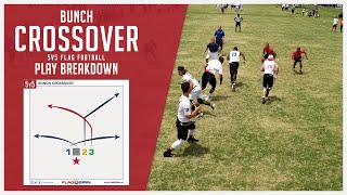 Bunch Crossover 5v5 Flag Football Play Breakdown [upl. by Fuchs]