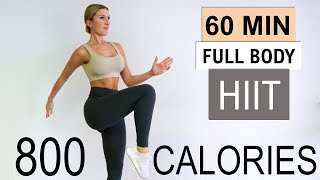 Burn 800 CALORIES With This 60 Minute Full Body HIIT Workout  60 Different Exercises  No Equipment [upl. by Bonnibelle127]