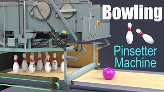 How does a Bowling Pinsetter Machine work Brunswick GSX [upl. by Tyne864]