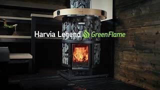 Harvia Legend GreenFlame woodburning sauna stove [upl. by Granthem]