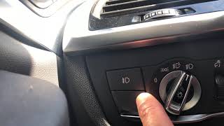 BMW X3  How to turn onoff the headlights [upl. by Atikin]