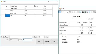 C Tutorial  Print Receipt using Report Viewer  FoxLearn [upl. by Menell]