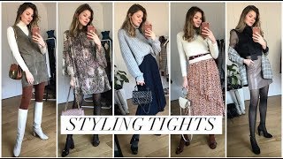 How To Style Tights  Styling Moments [upl. by Otreblada388]