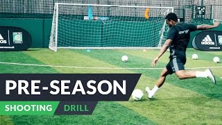 Preseason training for football  Shooting drills [upl. by Noynek780]