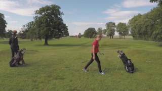 Girl Knocks Out Drone With Golf Club [upl. by Crofoot502]