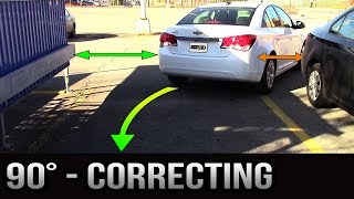 90 degrees Parking  How to Correct Yourself [upl. by Trula]