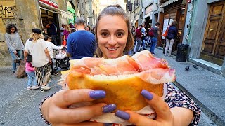 Street Food in Italy  FLORENCES 1 PANINI at Allantico Vinaio  ITALIAN STREET FOOD in Tuscany [upl. by Arihay]