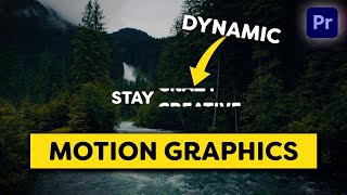 Simple DYNAMIC Motion Graphics Premiere Pro Tutorial [upl. by Estell]