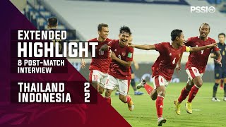 WCQ 2022  THAILAND 2  2 INDONESIA with postmatch interview [upl. by Atsirk]