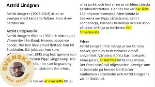 Skriva Faktatext om en person [upl. by Farrish]