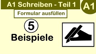 A1 Schreiben  Teil 1  Formular ausfüllen  Filling a Form  Desi Learn German [upl. by Dlaregztif]