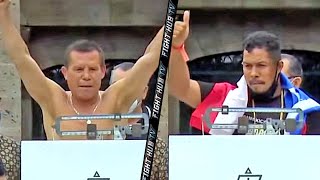 JULIO CESAR CHAVEZ SR VS MACHO CAMACHO JR  FULL WEIGHIN amp FACE OFF [upl. by Irotal]