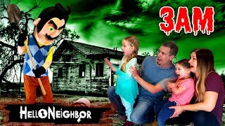 HELLO NEIGHBOR in Real Life at 3AM Hello Neighbor in the Dark OMG So Creepy Part 3 [upl. by Enrol]