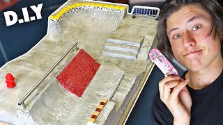 DIY CONCRETE FINGERBOARD SKATEPARK [upl. by Llebyram983]