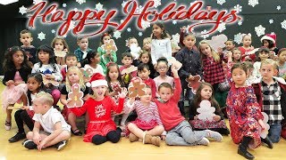 Happy Holidays Kids School Program With Trinity and Madison Merry Christmas [upl. by Sairu395]