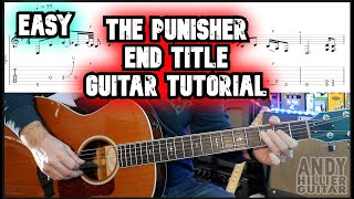 The Punisher End Credits Guitar Tutorial [upl. by Asilim]