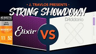 String Showdown Elixir Nanoweb 8020 Vs DAddario XS Phosphor Bronze Acoustic Guitar Strings [upl. by Niloc740]