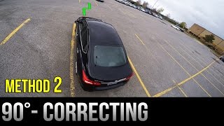 90 Degrees Parking  How to Correct Yourself  Method 2 [upl. by Notyard]