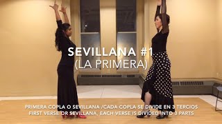 Sevillanas tutorial 1 la primera  Aprende a bailar Sevillanas [upl. by Ilzel]