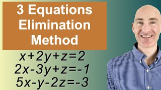 Solving Systems of 3 Equations Elimination [upl. by Skyler]