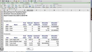 Linear Programming Sensitivity Analysis with Excel Solver An Amusement Park Example [upl. by Edlitam]