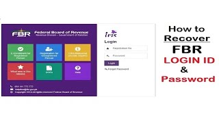 How to Recover FBR IRIS Login ID amp Password  Reset FBR Password  FBR [upl. by Alyacim]