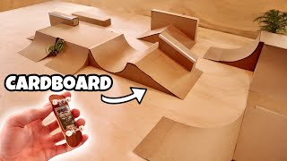 DIY Cardboard Fingerboard Skate Park [upl. by Irrem]