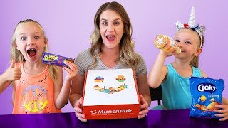 Trying Treats From 2019 Munchpak Subscription Box [upl. by Herby100]