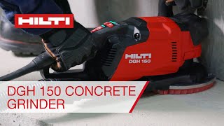 Hilti DGH 150 Concrete grinder for heavyduty grinding paint and coating removal [upl. by Omolhs]