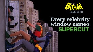 SUPERCUT Every Window Cameo in Batman 19661968 [upl. by Atinrev]