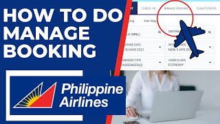 How To Do Manage Booking l Philippine Airlines 2021 [upl. by Konikow]