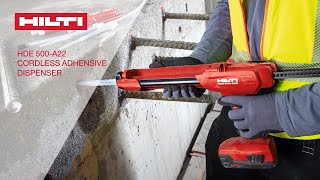 Anchoring equipment Hilti HDE 500A22 Chemical dispenser [upl. by Uriel438]